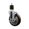 Service Caster 5'' Maroon Poly Swivel 1-7/8'' Expanding Stem Caster with Brake SCC-EX20S514-PPUB-MRN-TLB-178 - alternate 1
